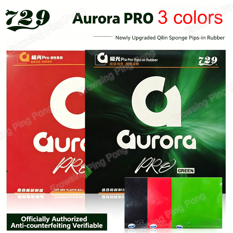 Table Tennis Backhand - 729 AURORA PRO Caoutchouc de tennis