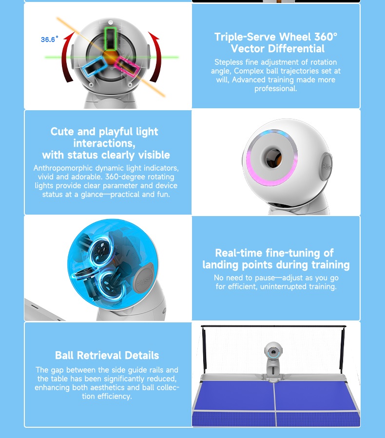 Robot de tennis de table élect - Table Tennis Trainer avis et prix